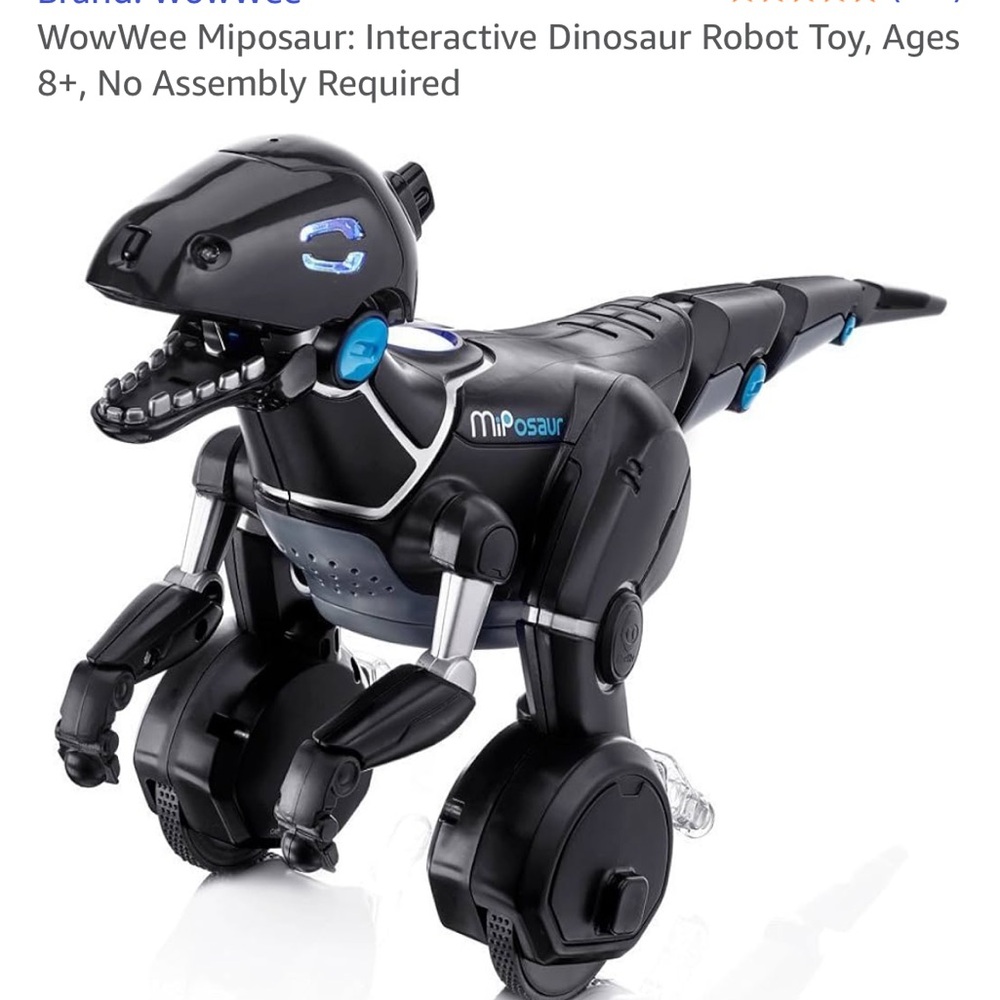 Miposaur Interactive Dinosaur Robot - Black